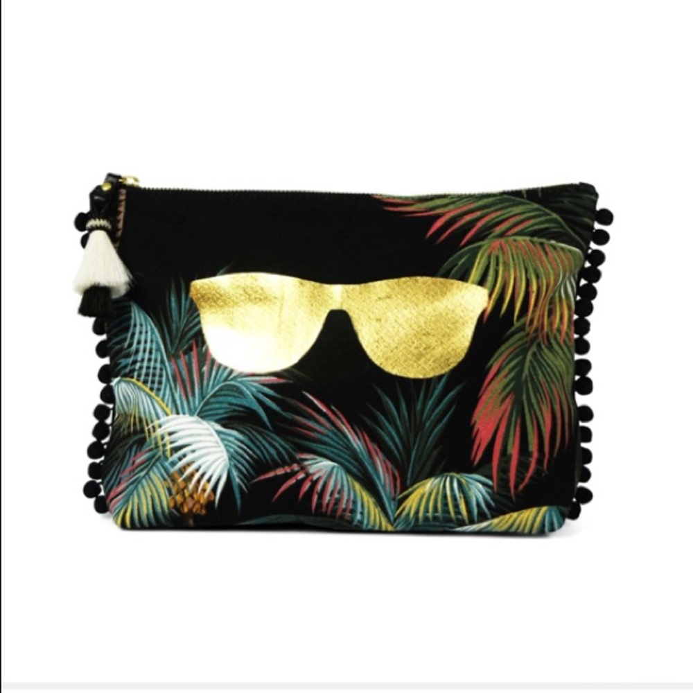 Kempton & Co. CANVAS AND LEATHER CLUTCH
